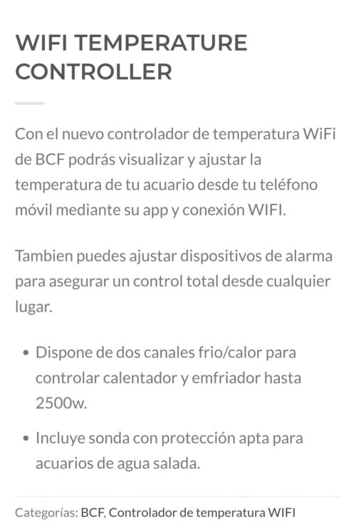 BCF WiFi Temperature Controller - Imagen 3